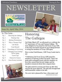 Celebration Foundation Thriving In Place Newsletter - Feb/March 2016