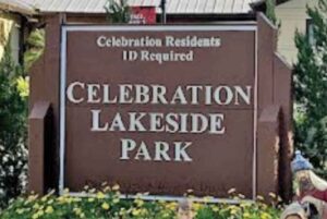 Lakeside Park sign