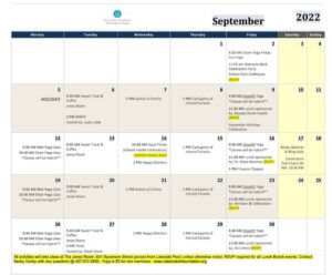Thriving In Place Calendar - Sept 2022