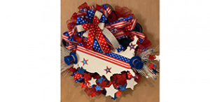 Reuse Recycle Reimagine - Patriotic wreath - Celebration Lifelong